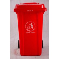 巴中市240L加厚带轮子塑料垃圾桶